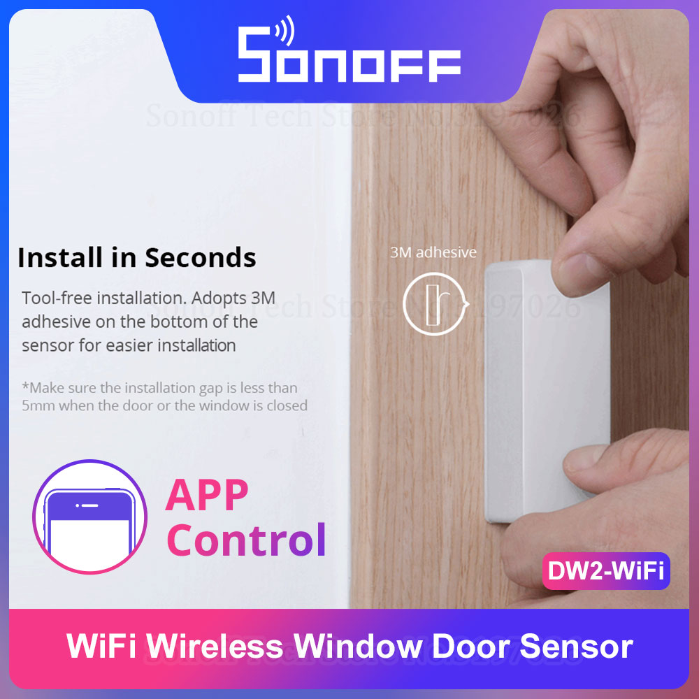 Sonoff - Sonoff DW2-WiFi Không Dây Cửa/Cảm Biến