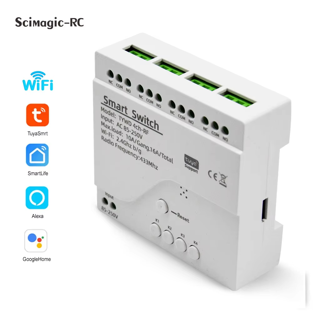 Tuya 4 Channel - Smart Tuya Switch 4CH Relay Module