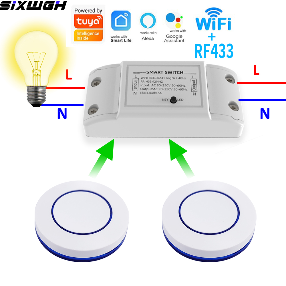 Smart Relay Tuya - 16A WiFi Tuya Smart Switch Wireless