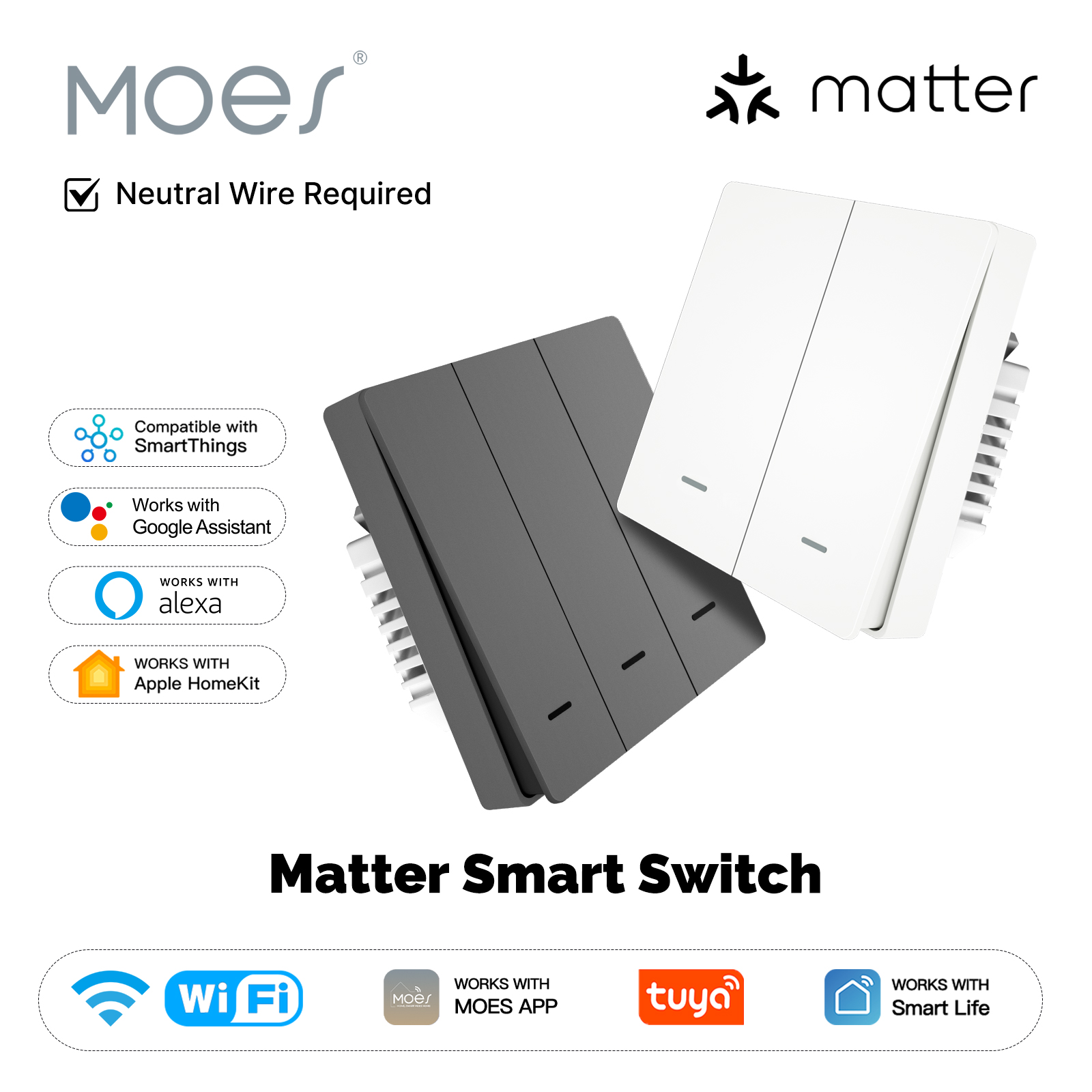 Smart Relay Tuya - MOES Matter Tuya WiFi Smart Light