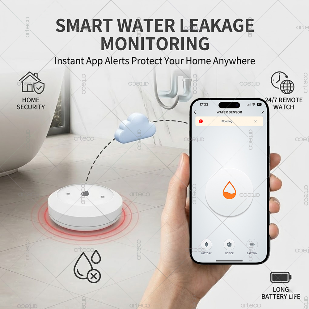 Zigbee Water Sensor Leak Flood - đánh giá và giá Home Assistant Tuya