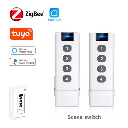 Tuya Smart Home ZigBee Remote  - đánh giá và giá Tuya 4 Channel