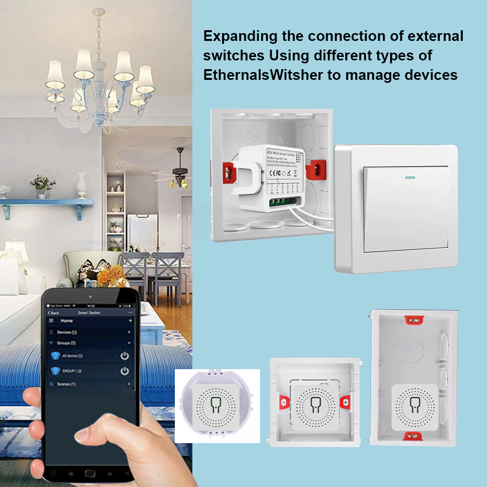 Tuya WiFi Smart Switch 1/2/3/4 - đánh giá và giá Smart Relay Tuya