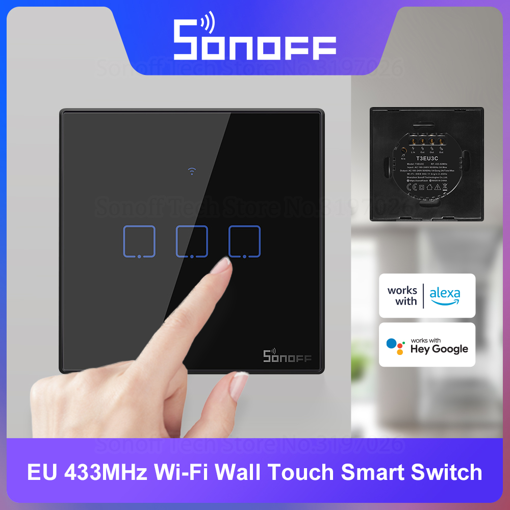 SONOFF T3EU Đen WiFi Thông Min - đánh giá và giá Sonoff Basic