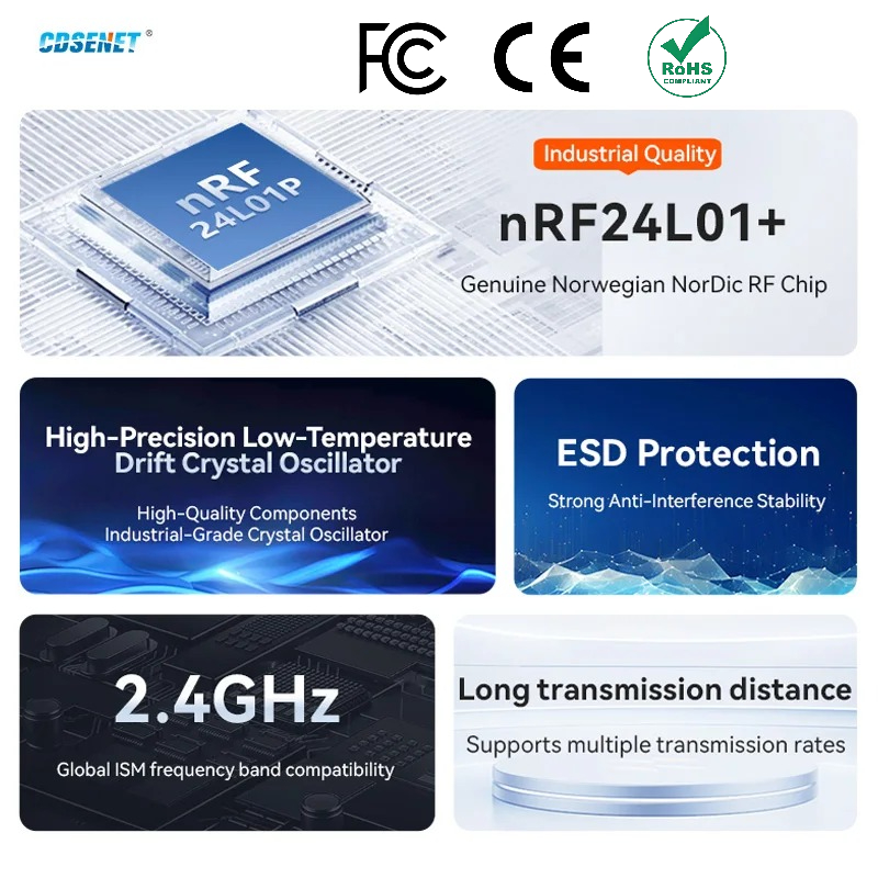 2pcs nRF24L01+ PA LNA 2.4GHz W - đánh giá và giá Smart Home Module Iot