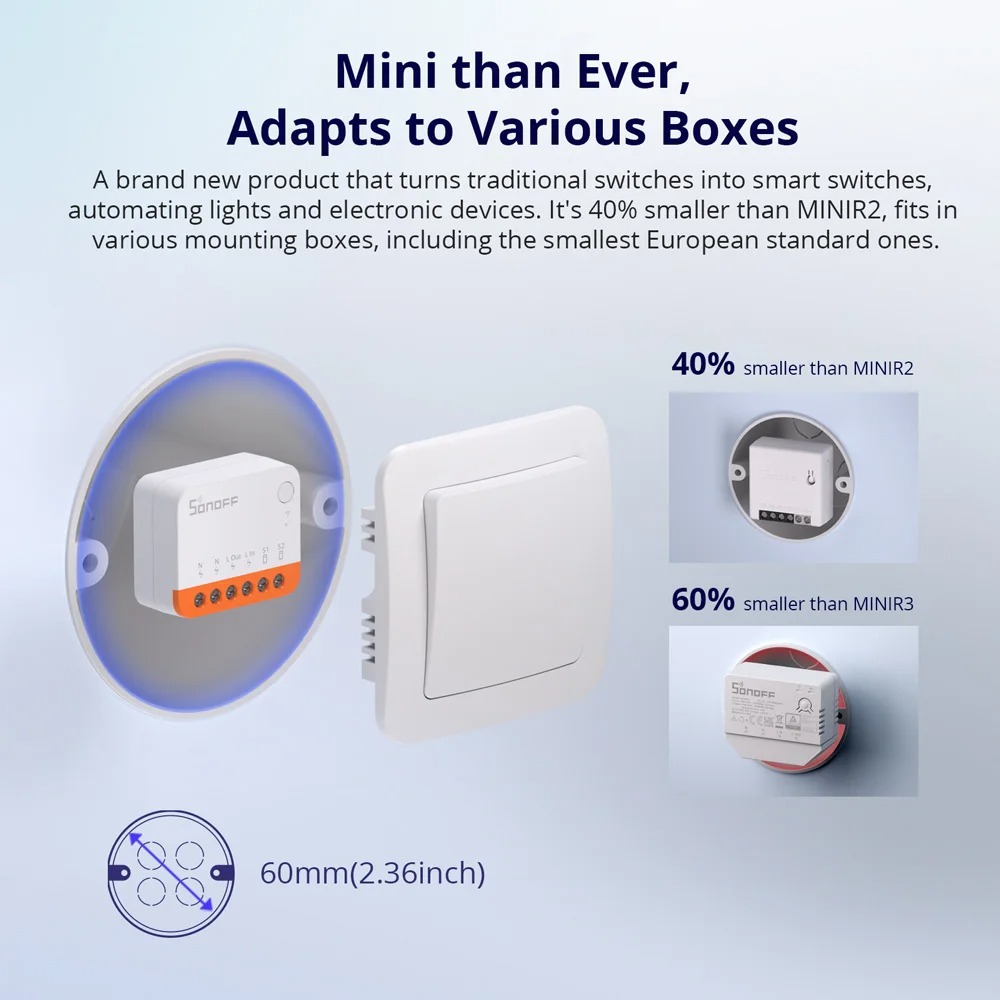 Sonoff Mini R4 Extreme Sonoff  - đánh giá và giá Sonoff Mini R4