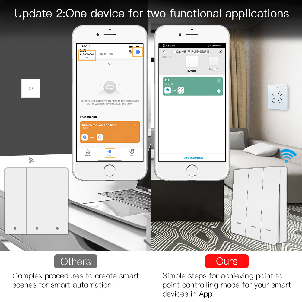 MOES Tuya ZigBee Scene Switch  - đánh giá và giá Smart Relay Tuya