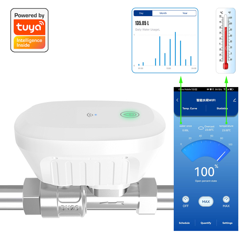 Smart WiFi Valve Meter Water F - đánh giá và giá Home Assistant Tuya