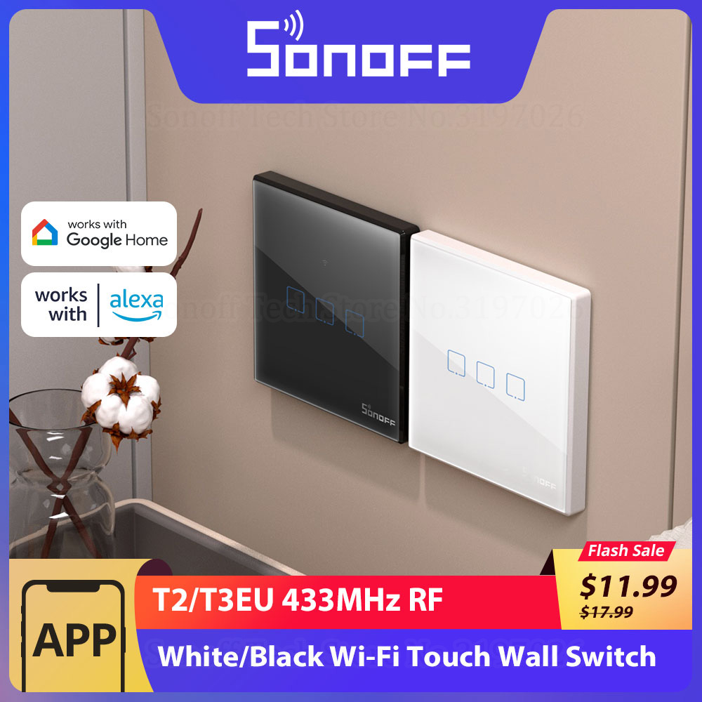 SONOFF T2/T3EU 433Mhz RF WiFi  - đánh giá và giá Sonoff Basic