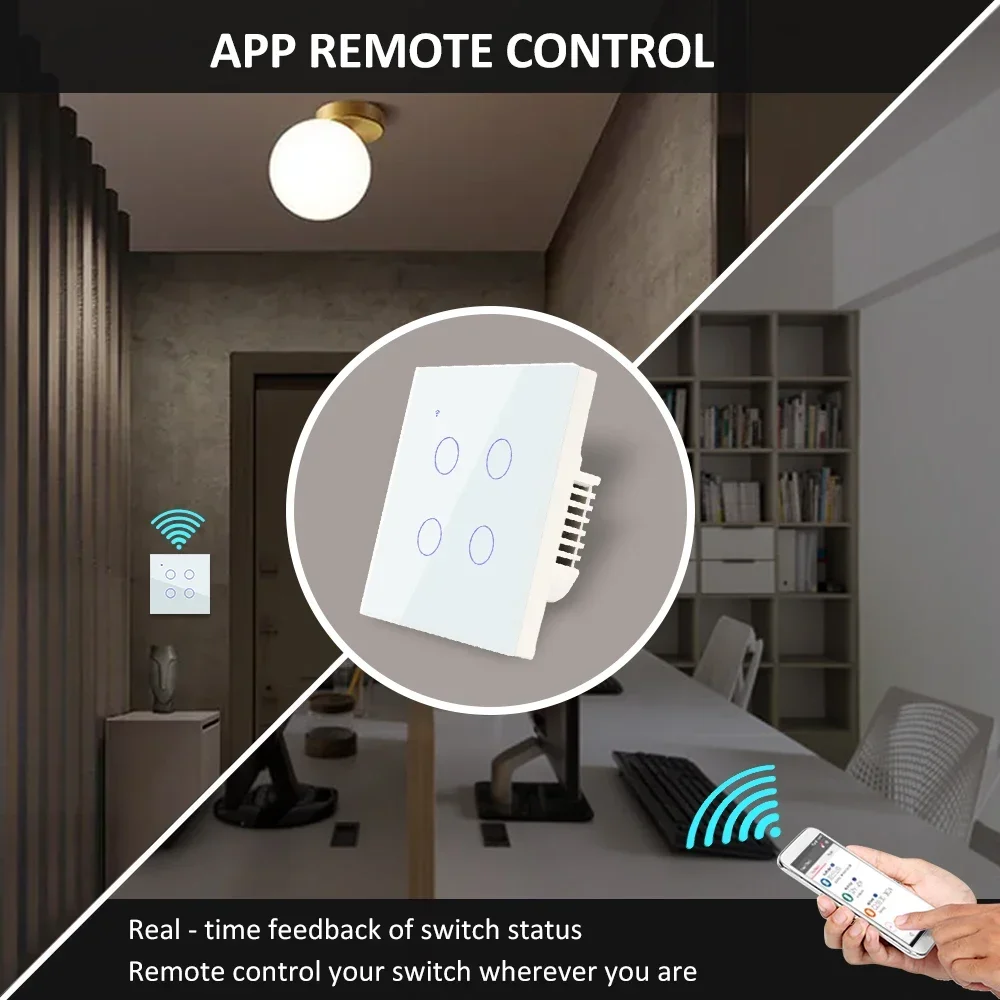 ZigBee 1 2 3 4 Băng Đảng Không - đánh giá và giá Tuya 4 Channel