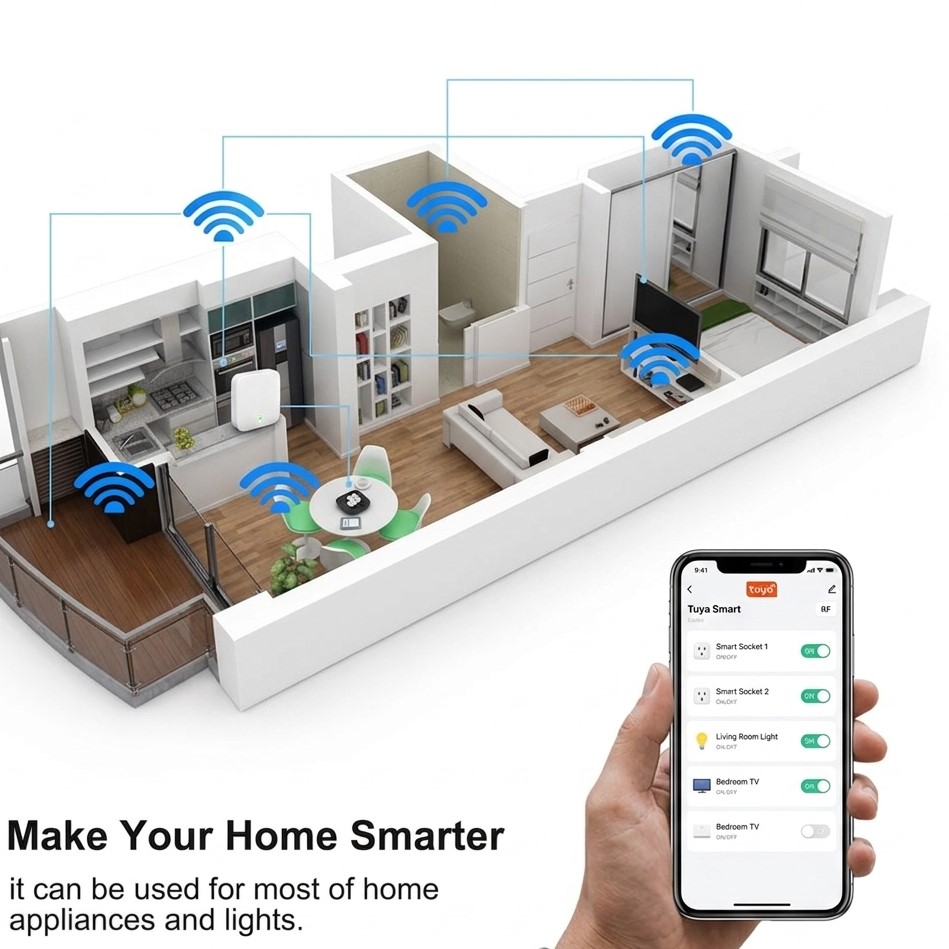 1/4 Channel Smart Relay Board  - đánh giá và giá Tuya 4 Channel