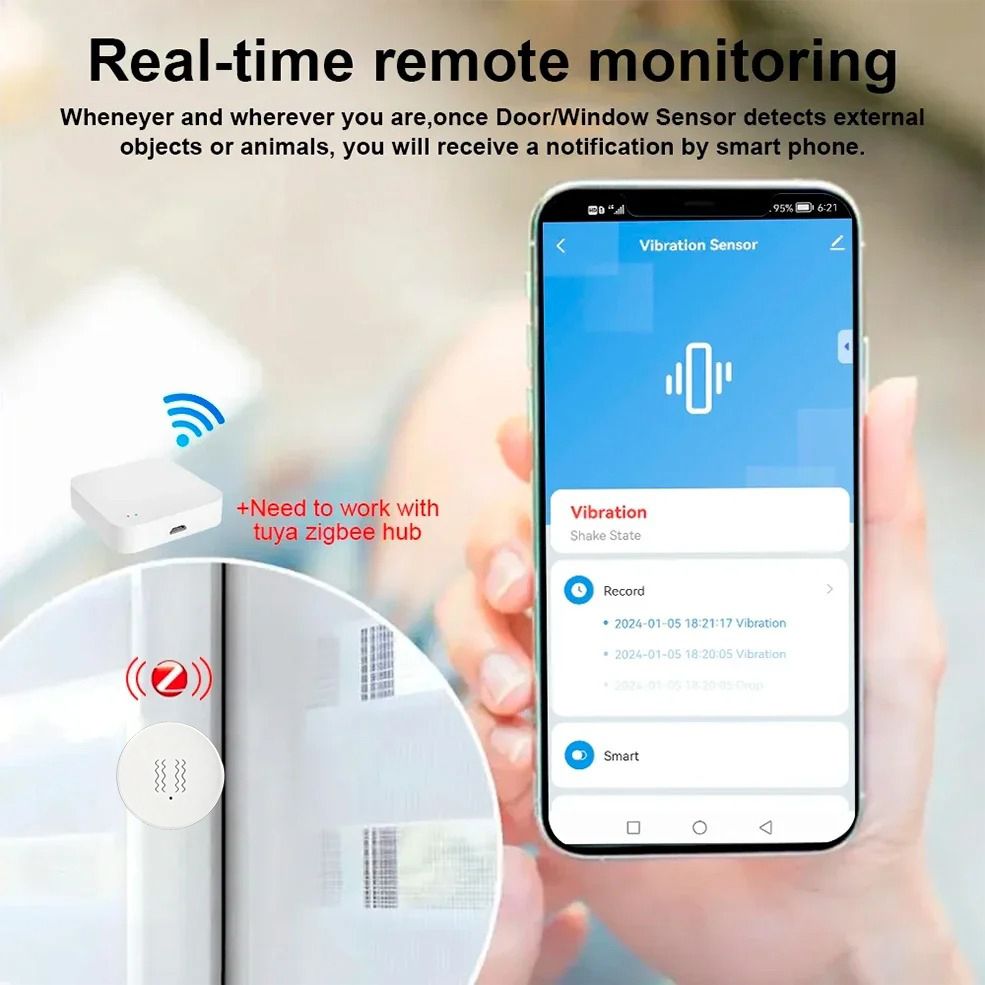 Tuya ZigBee Smart Vibration &  - đánh giá và giá Home Assistant Tuya