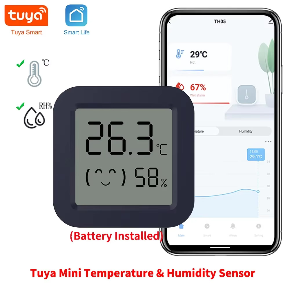Mini Smart Thermometer Hygrome - đánh giá và giá Tuya Smart