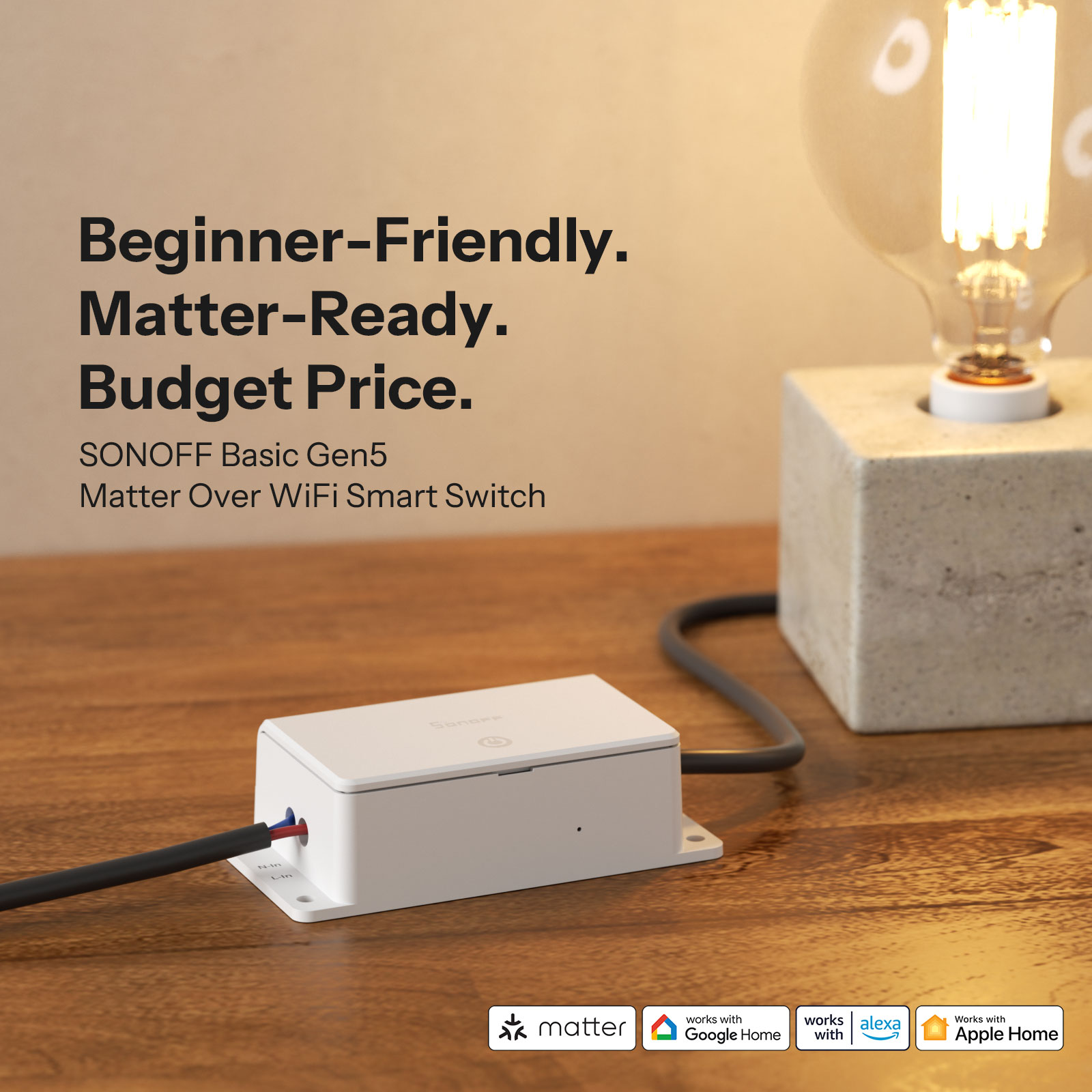 SONOFF BASIC-1GS Gen5 Matter W - đánh giá và giá Sonoff Basic