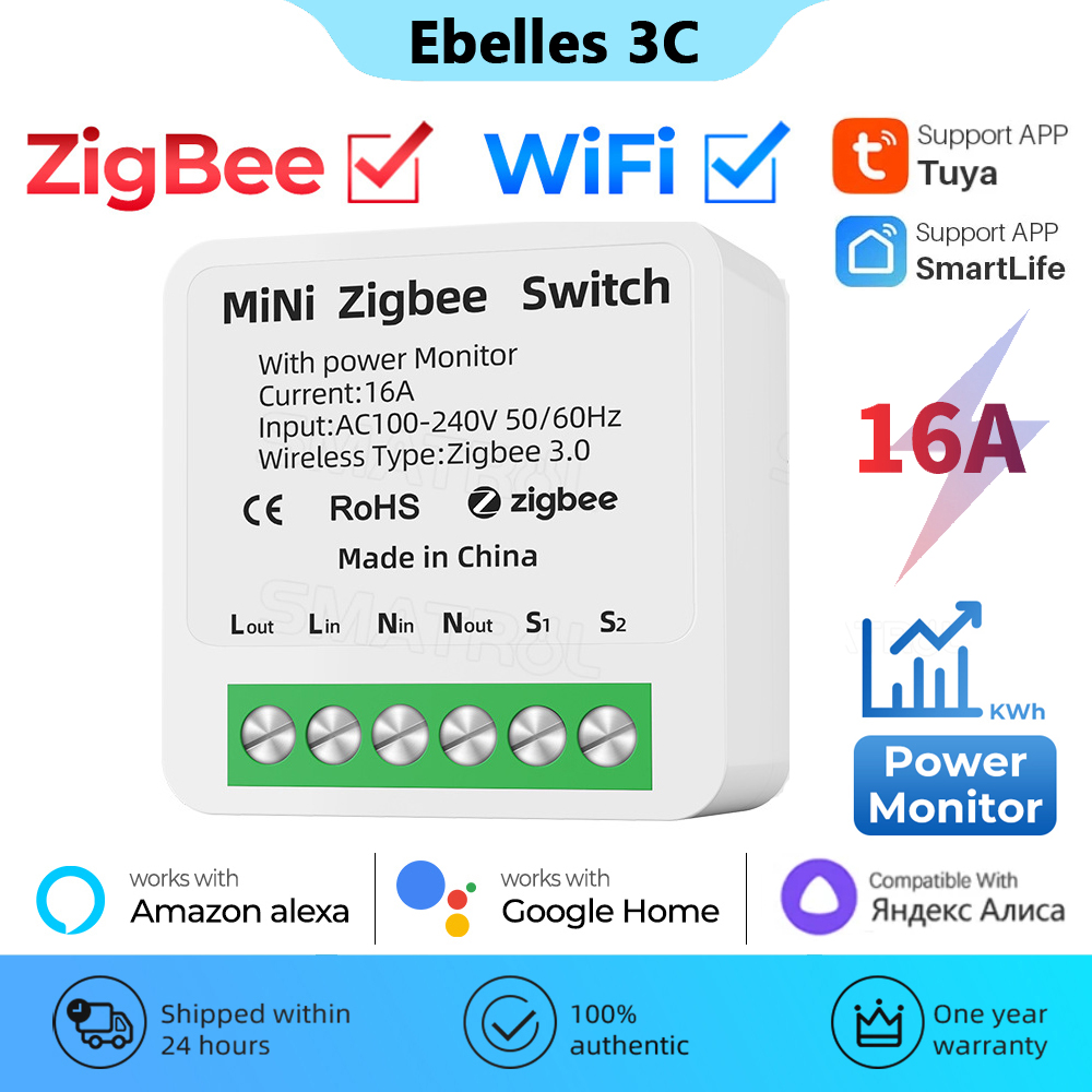 tuya WiFi Zigbee Smart Switch  - đánh giá và giá Sonoff Basic