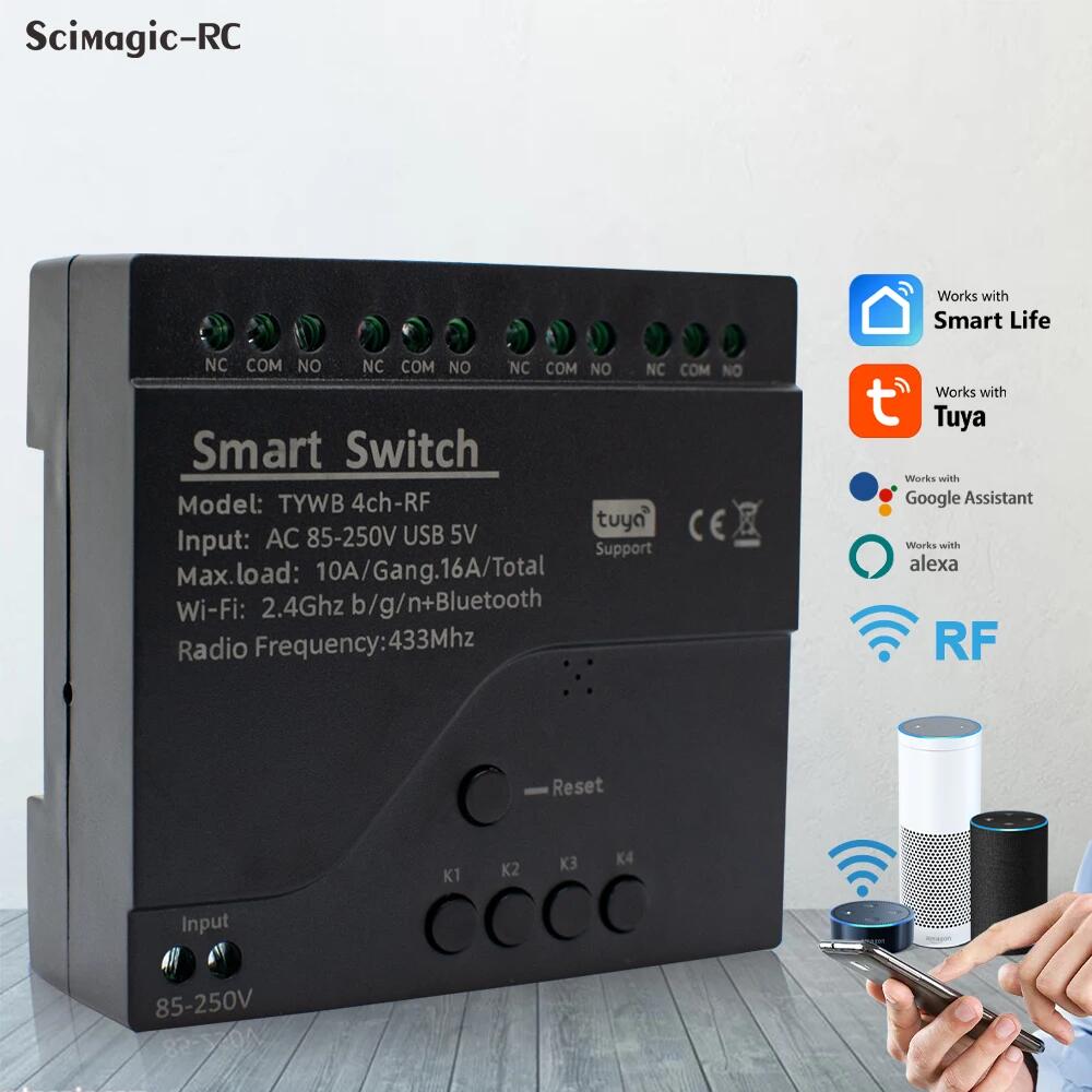 Tuya AC 85-250V 4 Channel Wifi - đánh giá và giá Sonoff Mini R4