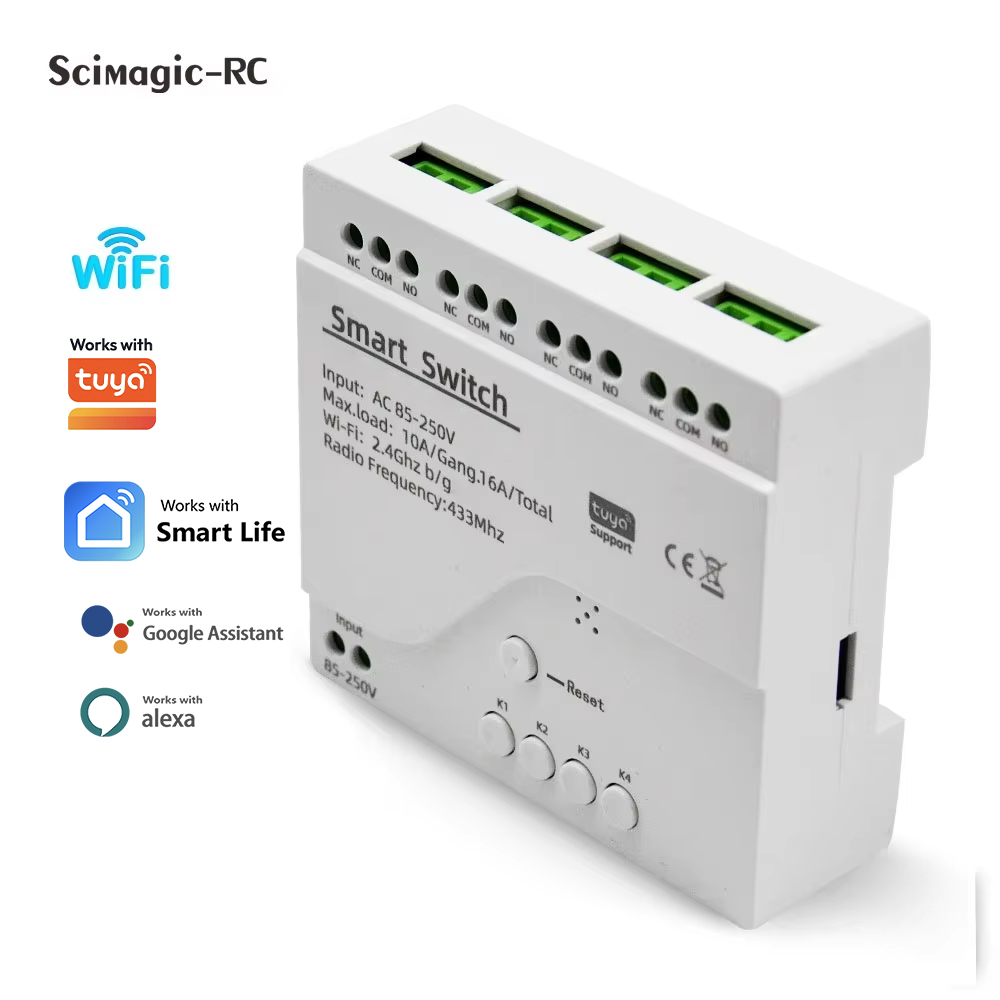 Smart Switch 4CH Relay Module  - đánh giá và giá Tuya 4 Channel