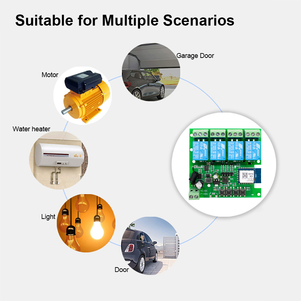 4CH Wifi Smart Relay 4 Channel - đánh giá và giá Tuya 4 Channel