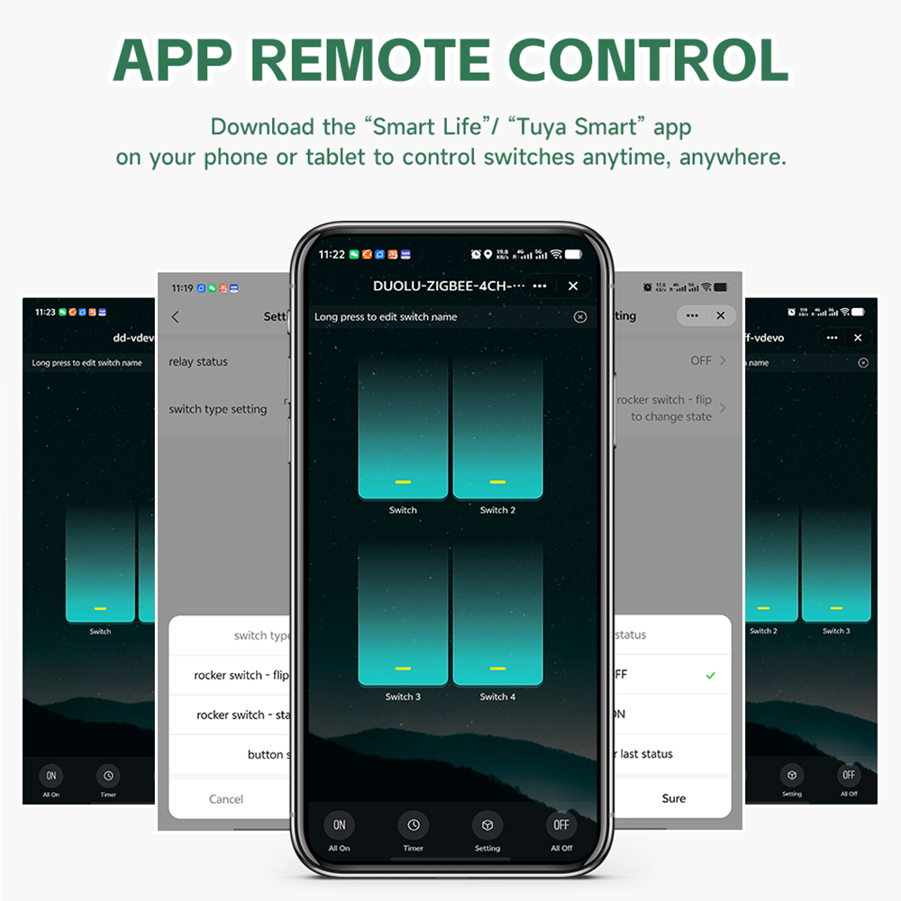 Tuya ZigBee Smart Switch Modul - đánh giá và giá Tuya 4 Channel