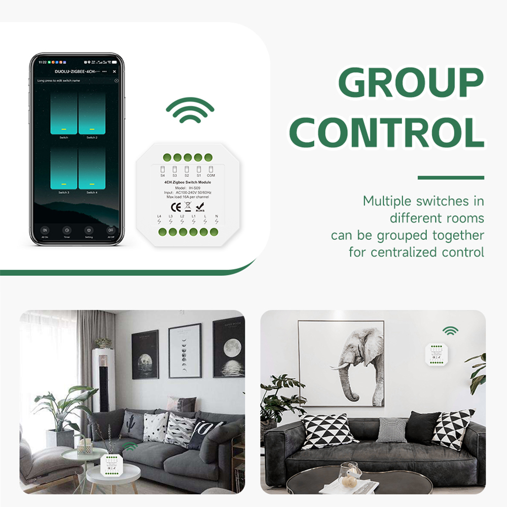 Tuya ZigBee Smart Switch Modul - đánh giá và giá Tuya 4 Channel