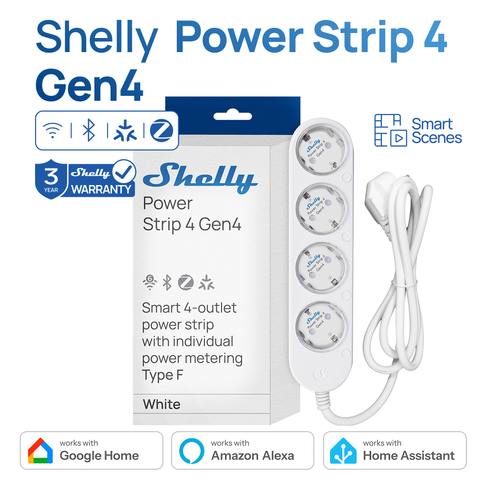 Shelly Power Strip 4 Gen4 Smar - đánh giá và giá Shelly Plug
